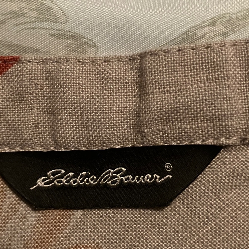 Eddie Bauer Floral Midi Skirt in Beige and Coral - Picture 2 of 9